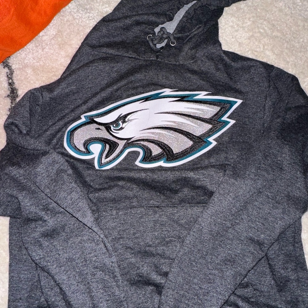 Gray Hoodie with Eagle Logo